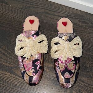 Gucci Princetown Black Multi Color Slip on Flats-471954-Authentic-EUC